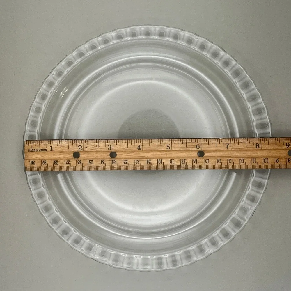 Vtg Clear Glass Thumbprint‎ Edge Salad Luncheon Plate 8.25